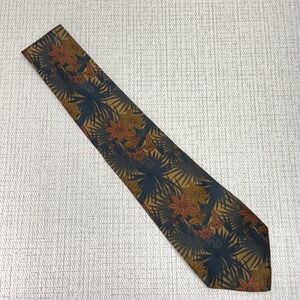 Vintage Melliard of London All Silk Necktie Tropical Floral Print Made in Italy‎